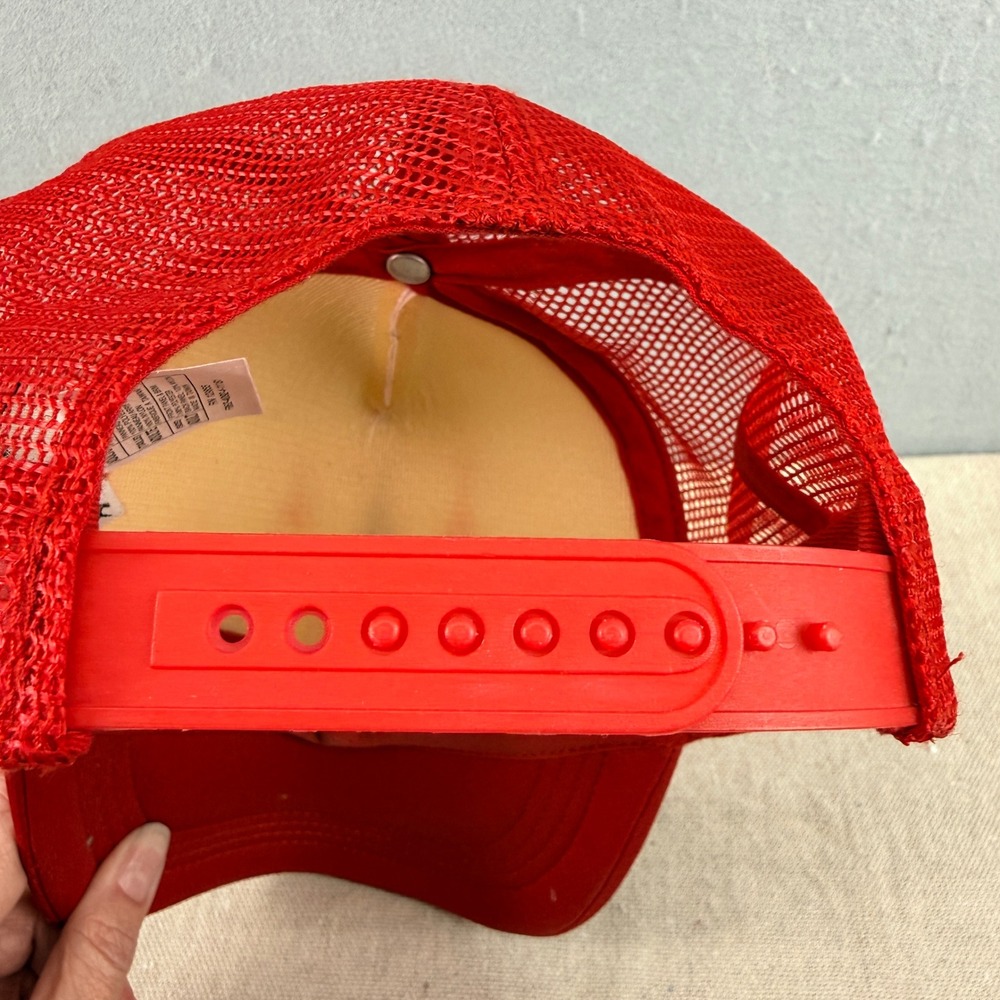 Disney Parks Disneyland Retro Castle Red White Mesh Trucker Hat Adult Snapback - Picture 6 of 7